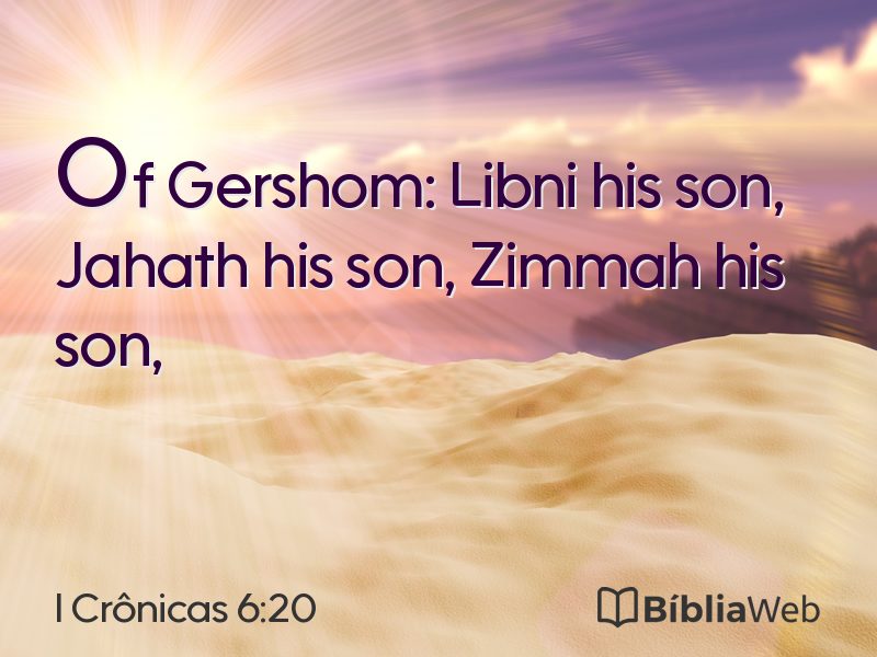 I Crônicas 6:20 em imagem para compartilhar