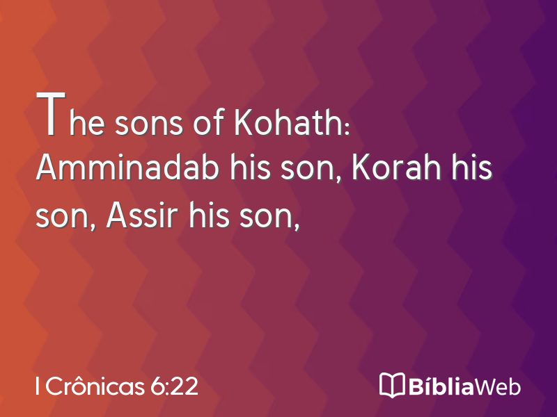 I Crônicas 6:22 em imagem para compartilhar
