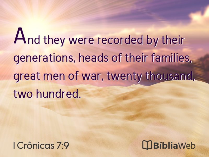 I Crônicas 7:9 em imagem para compartilhar