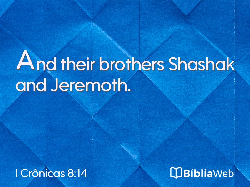 I Crônicas 8:14 em imagem para compartilhar
