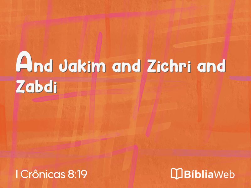 I Crônicas 8:19 em imagem para compartilhar