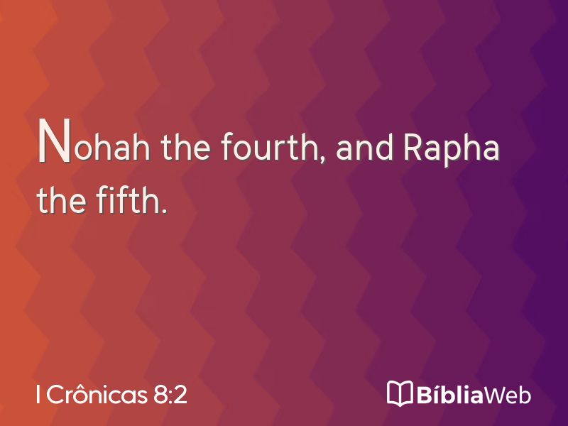 I Crônicas 8:2 em imagem para compartilhar