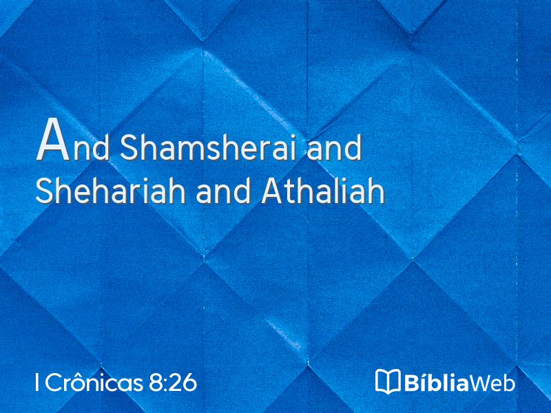 I Crônicas 8:26 em imagem para compartilhar