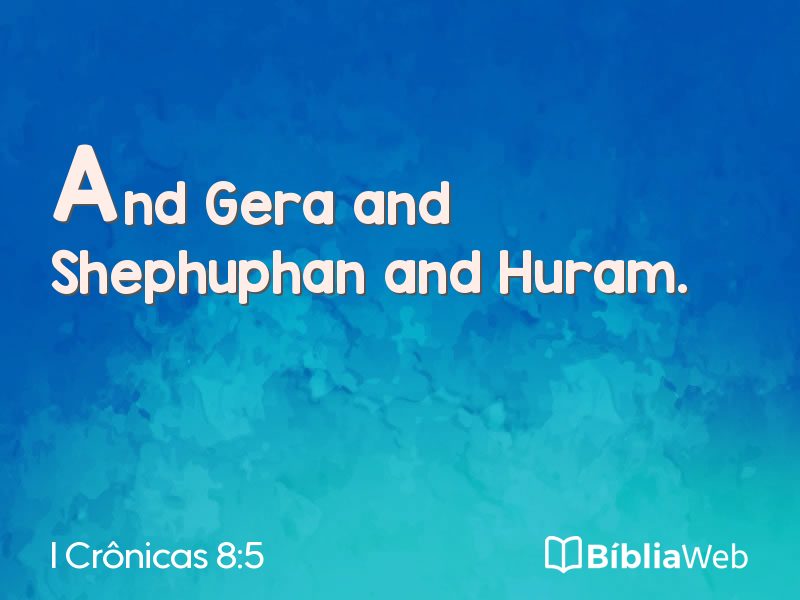 I Crônicas 8:5 em imagem para compartilhar