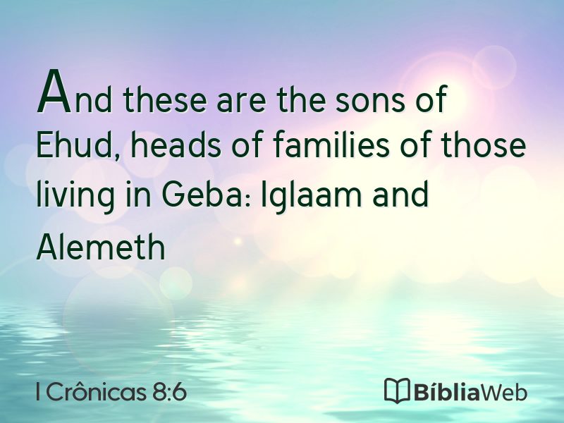 I Crônicas 8:6 em imagem para compartilhar