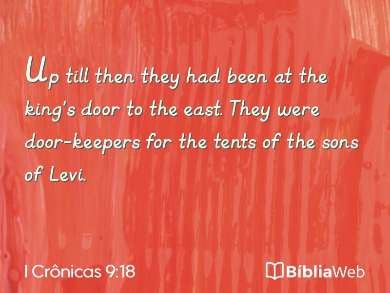 I Crônicas 9:18 em imagem para compartilhar