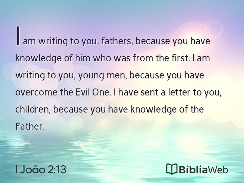 I João 2:13 em imagem para compartilhar