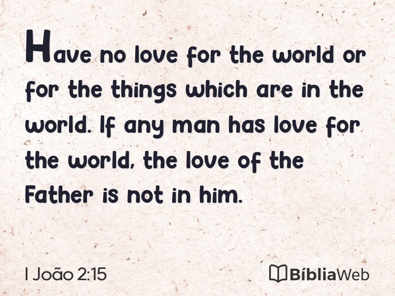 I João 2:15 em imagem para compartilhar