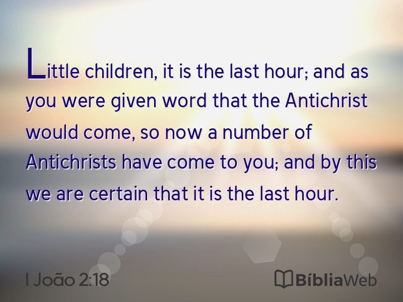 I João 2:18 em imagem para compartilhar