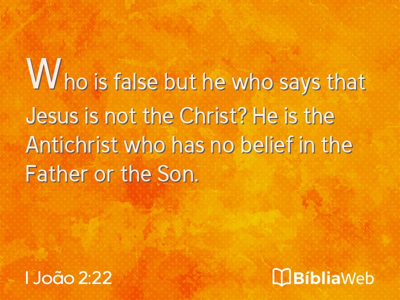 I João 2:22 em imagem para compartilhar