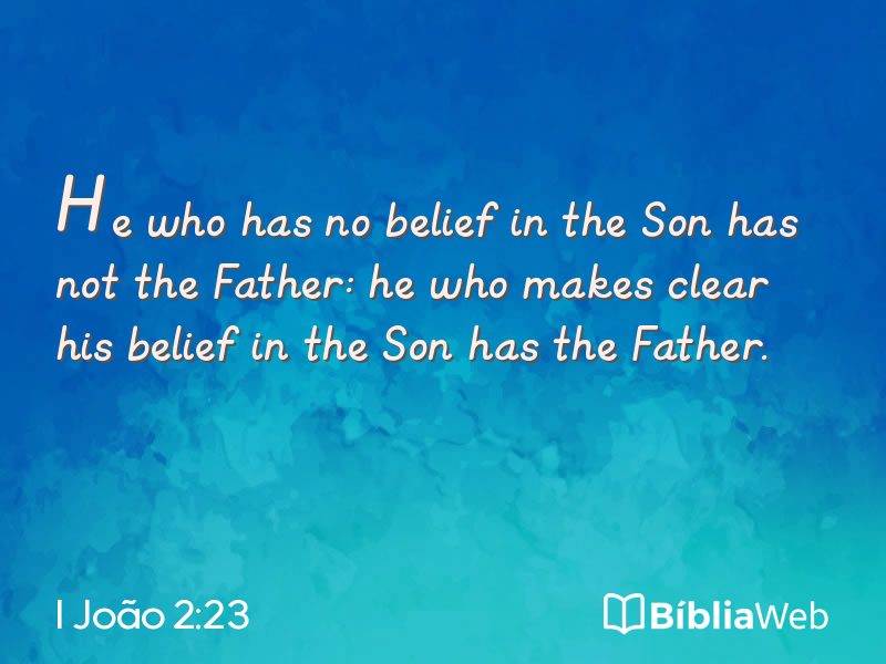 I João 2:23 em imagem para compartilhar