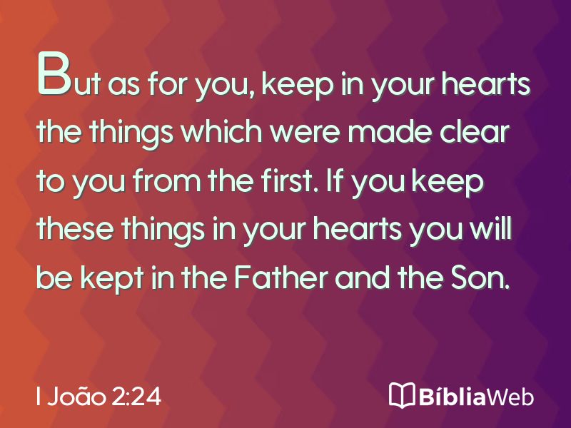 I João 2:24 em imagem para compartilhar
