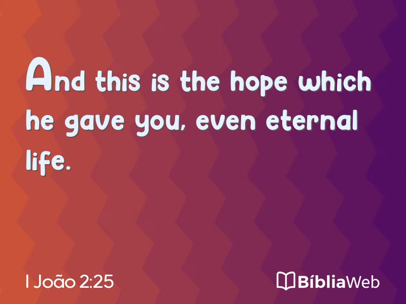 I João 2:25 em imagem para compartilhar