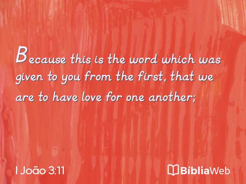 I João 3:11 em imagem para compartilhar