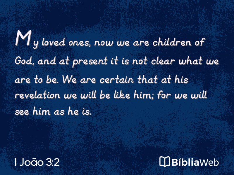 I João 3:2 em imagem para compartilhar