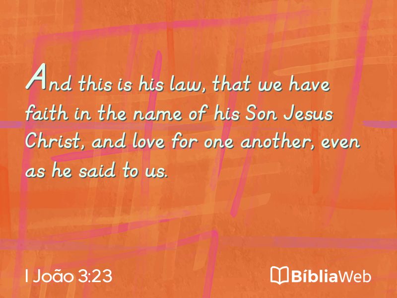 I João 3:23 em imagem para compartilhar