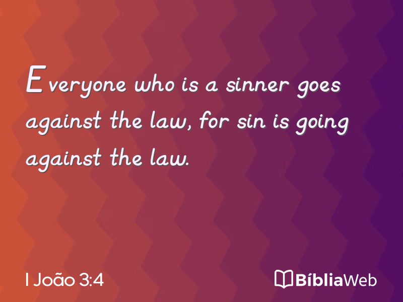 I João 3:4 em imagem para compartilhar