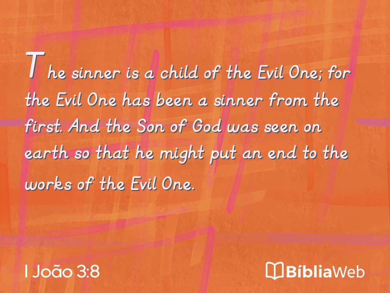 I João 3:8 em imagem para compartilhar