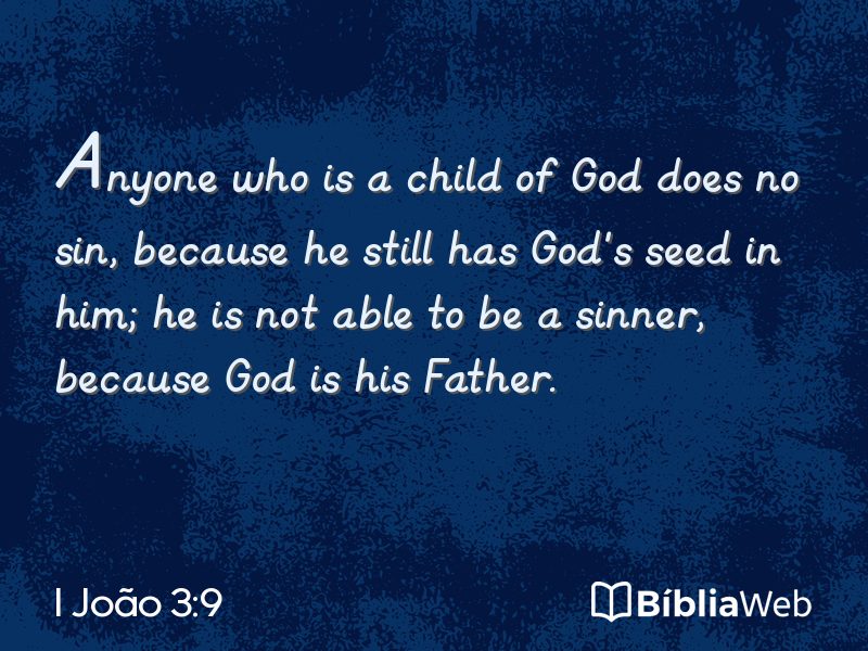I João 3:9 em imagem para compartilhar