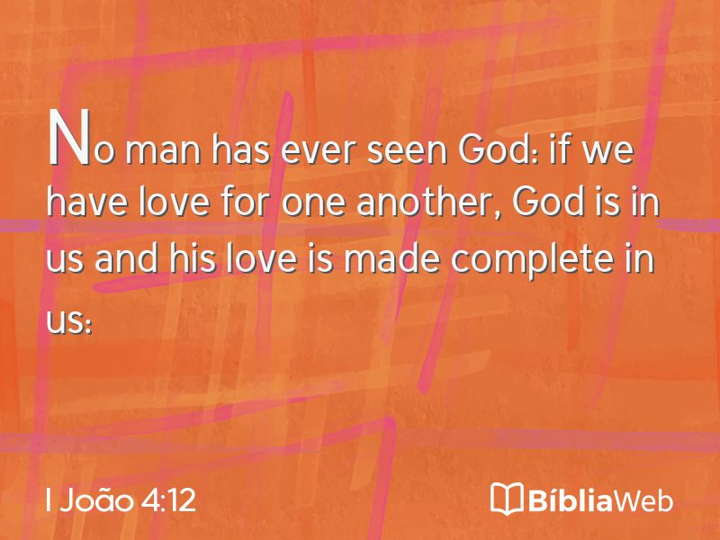 I João 4:12 em imagem para compartilhar