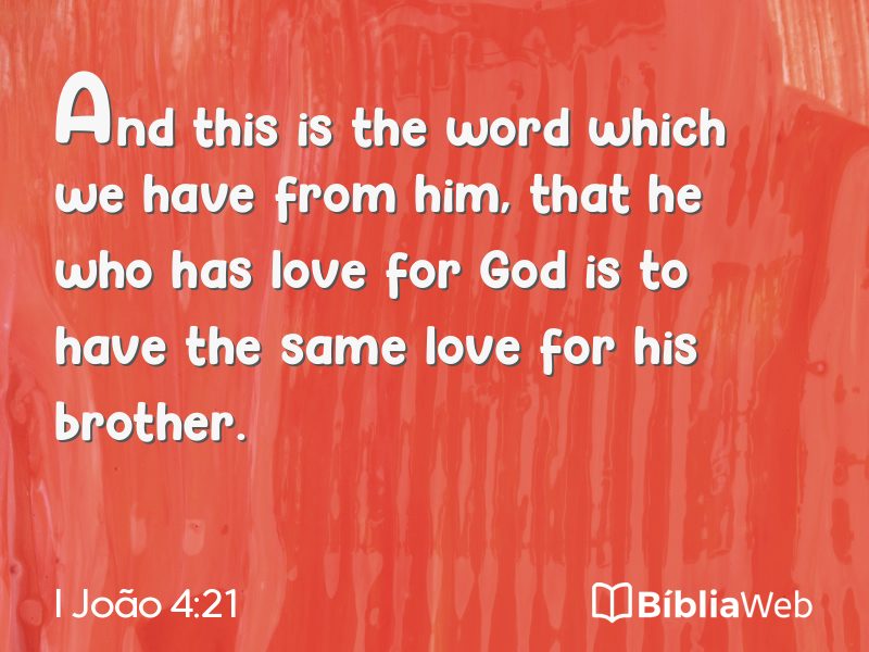 I João 4:21 em imagem para compartilhar