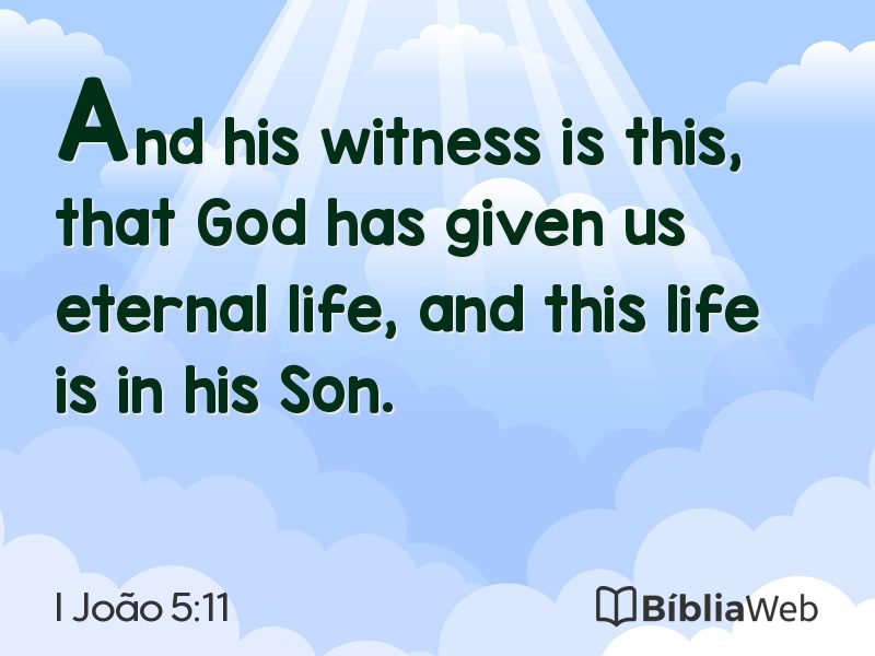 I João 5:11 em imagem para compartilhar