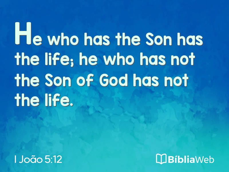 I João 5:12 em imagem para compartilhar