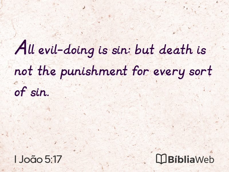 I João 5:17 em imagem para compartilhar