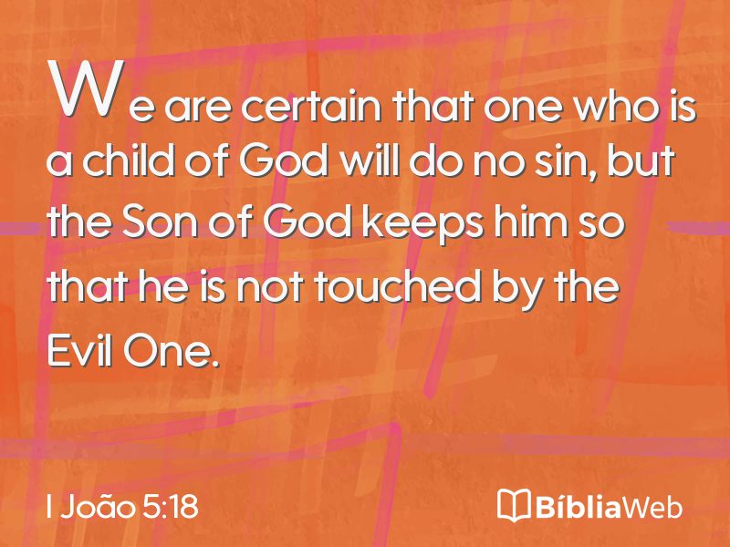 I João 5:18 em imagem para compartilhar