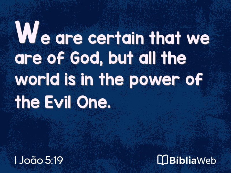 I João 5:19 em imagem para compartilhar