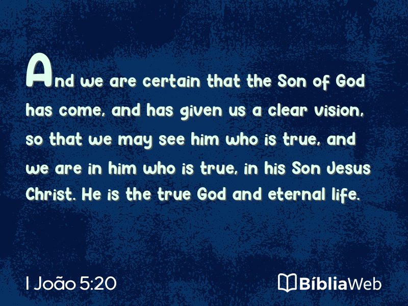 I João 5:20 em imagem para compartilhar