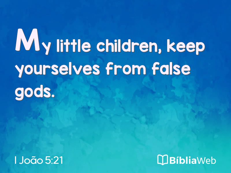I João 5:21 em imagem para compartilhar