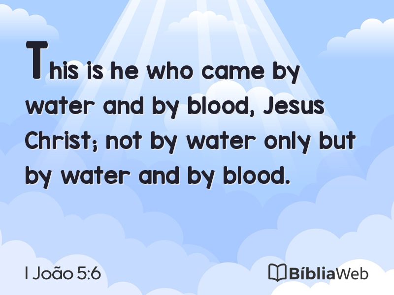 I João 5:6 em imagem para compartilhar