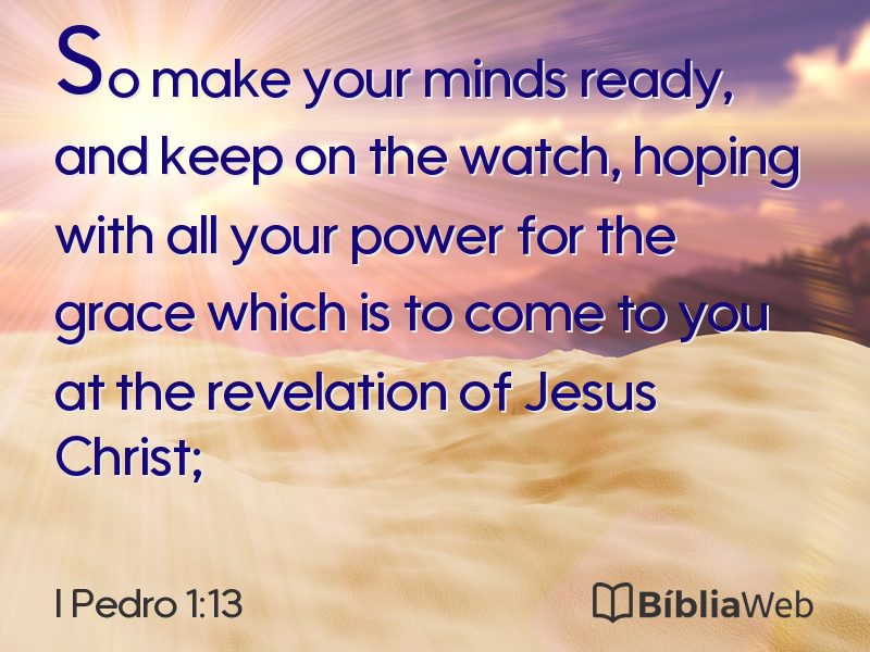 I Pedro 1:13 em imagem para compartilhar