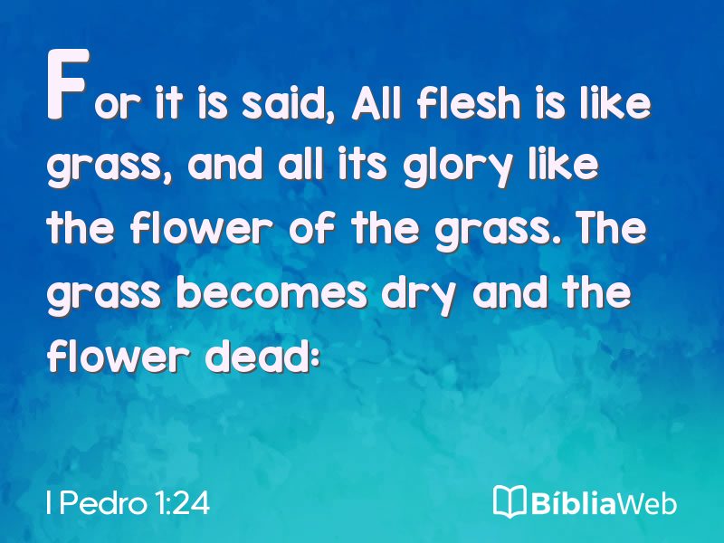 I Pedro 1:24 em imagem para compartilhar