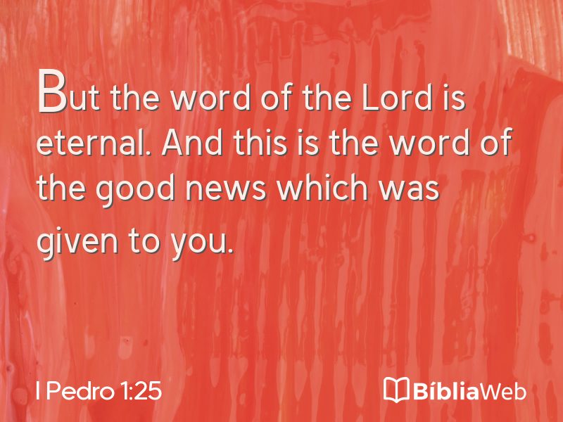 I Pedro 1:25 em imagem para compartilhar
