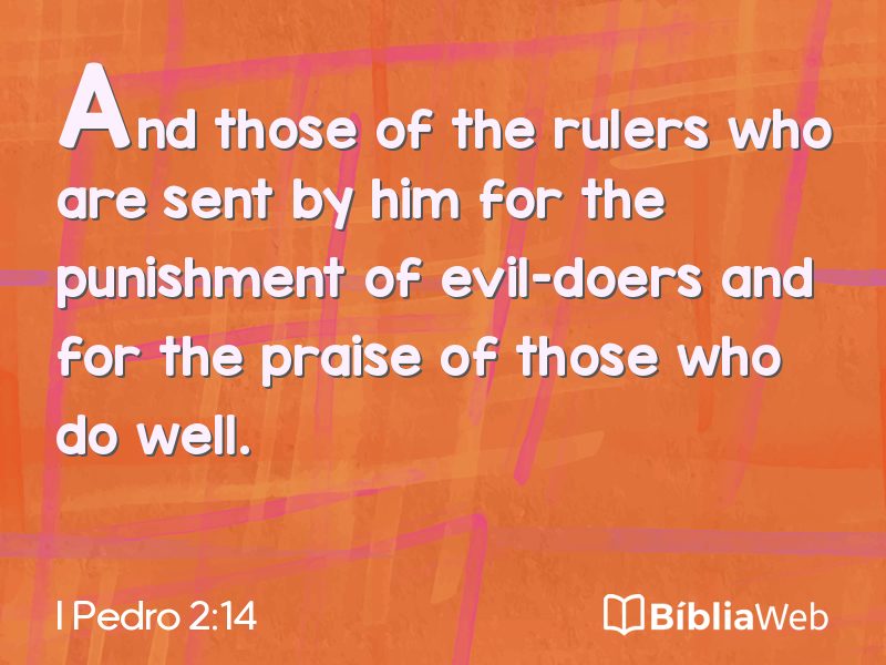 I Pedro 2:14 em imagem para compartilhar