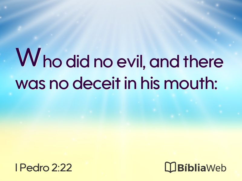 I Pedro 2:22 em imagem para compartilhar