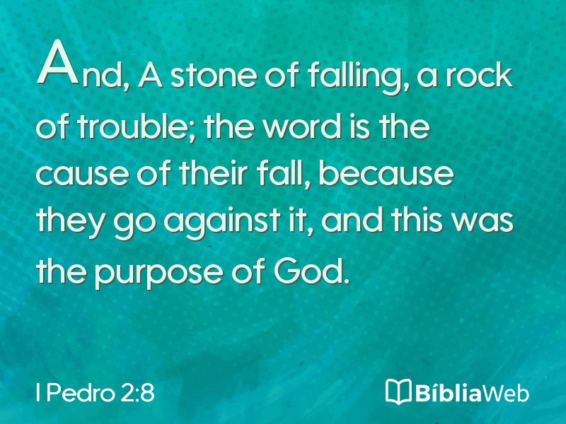 I Pedro 2:8 em imagem para compartilhar
