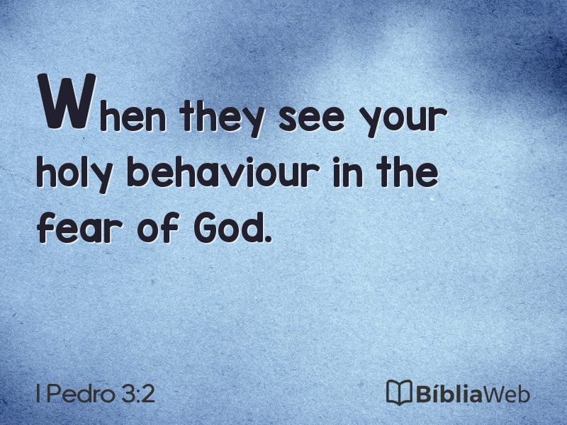 I Pedro 3:2 em imagem para compartilhar