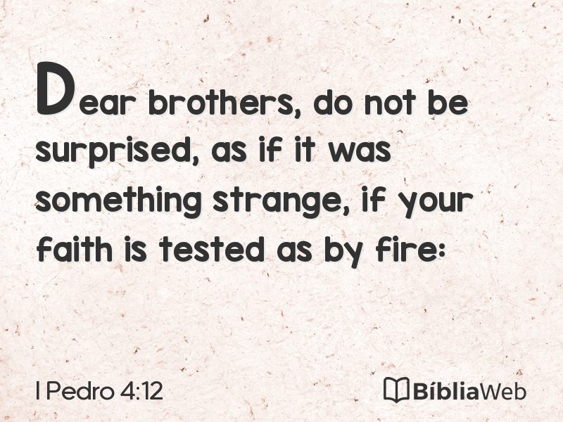 I Pedro 4:12 em imagem para compartilhar