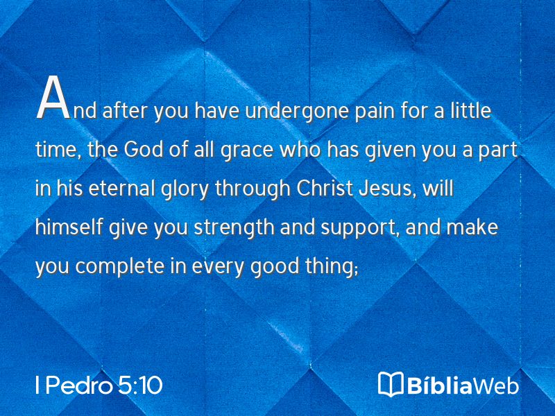 I Pedro 5:10 em imagem para compartilhar