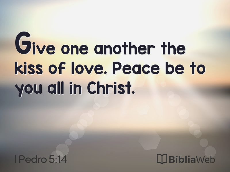 I Pedro 5:14 em imagem para compartilhar