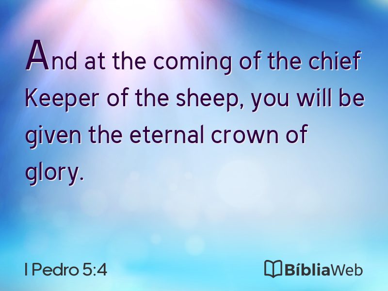 I Pedro 5:4 em imagem para compartilhar