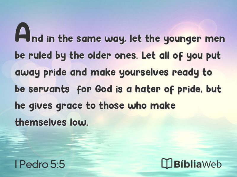 I Pedro 5:5 em imagem para compartilhar
