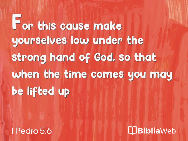I Pedro 5:6 em imagem para compartilhar