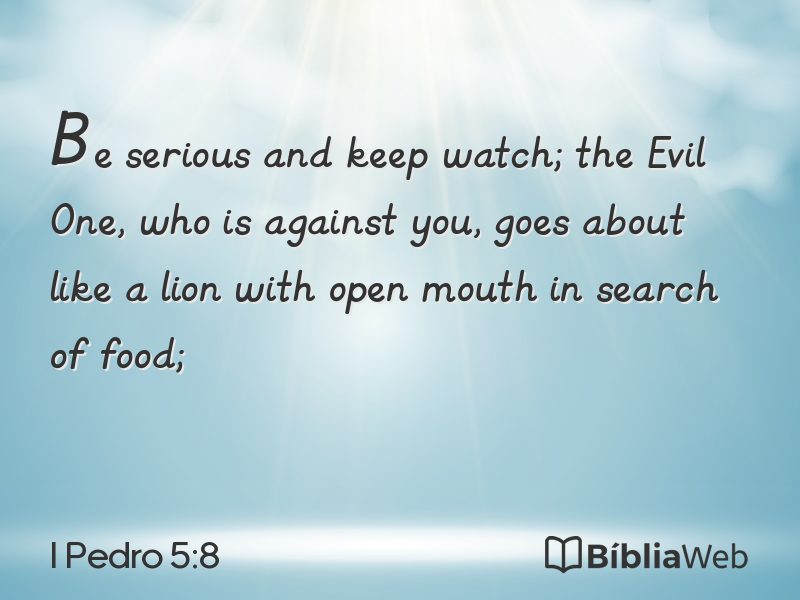 I Pedro 5:8 em imagem para compartilhar