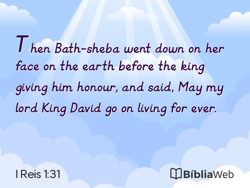 I Reis 1:31 em imagem para compartilhar