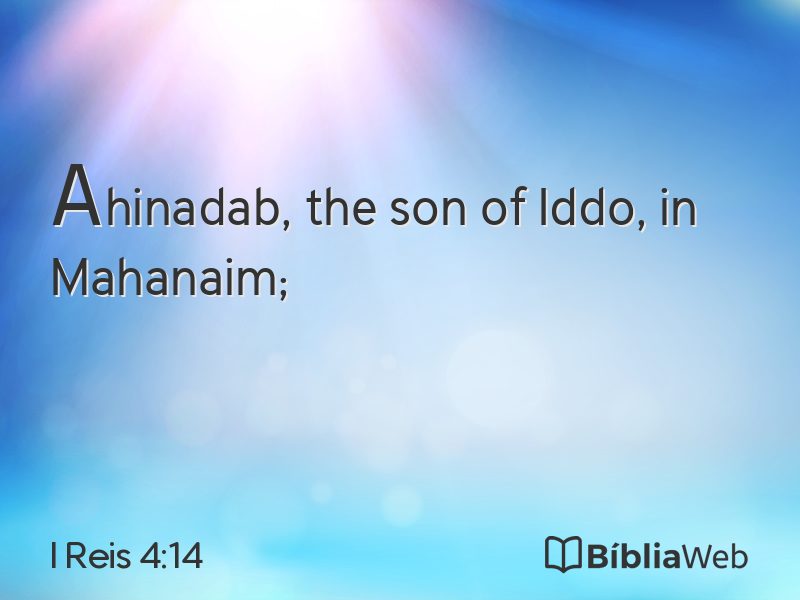 I Reis 4:14 em imagem para compartilhar
