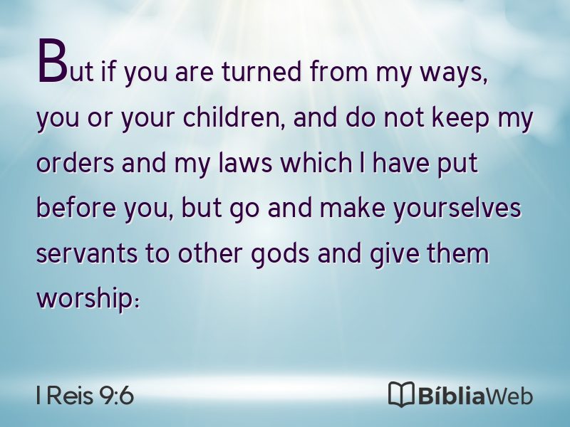 I Reis 9:6 em imagem para compartilhar